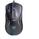 Onikuma datorpele CW917 Black Wired, 1200/1800/2400/3600 DPI, RGB apgaismojums, 6 pogas, saderība ar Windows un macOS