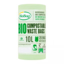 Atkritumu maisi kompostējami BioBag 35186834 10L (20 gab. rullī) 15mkr. 42x54cm zaļi