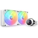 Nzxt CPU Au&scaron;intuvas Kraken 280 RGB RL-KR280-W1, 280mm, 2 ventiliatoriai, RGB, LCD ekranas, 400mm vamzdis