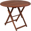 Galds NANTES D70xH74cm, saliekams, koks: meranti, apdare: piesūcināts ar eļļu 07103 HOME4YOU