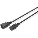 Digitus strāvas kabeļa pagarinātājs C13 - C14 AK-440201-018-S, 1,8m, 250V, 10A, CU, Niķelēta, Liets