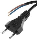 Emos Maitinimo laidas S19272, 2m, 2x0,75mm2, juodas, KF-H1, PVC, H03VVH2-F, 1 vnt, kabinamas