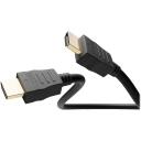 Goobay HDMI kabelis 41082, 1m, 8K atbalsts, melns, apaļ&scaron;, HDMI - vīrie&scaron;u savienotājs