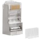 Lanberg RJ-45 pistik 8P8C PLS-6000, 100 tk, L&auml;bipaistev, Kaabli varjestus