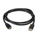Sbox DP-HDMI M/M 2m DP-HDMI-2, 2m, 30 kadri/sek, 5 Gbit/s, 1920 x 1080, 3840 x 2160 pie 30 Hz, apzeltīti spraudņi, melna krāsa