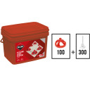Plytelių i&scaron;lyginimo sistema KIT CYCLONE LS 5mm, 100 + 300 vnt.; 35903 RUBI