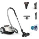 Philips cilindrinis dulkių siurblys XD8142/12, 900 W, 4 L dulkių mai&scaron;elis, HEPA filtras, triuk&scaron;mo lygis 75 dB, baltas