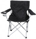 Kempinga krēsls Atom Outdoors 50x80x50cm melns/pelēks 221677