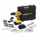 Drill 20V 2xLi-Ion + 74 accessories POWX00820 POWERPLUS X