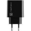 Natec Lādētājs RIBERA NUC-2062, 20W, 100-240V, 50/60Hz, 3A, 1xUSB-C, 1xUSB-A, ātrā uzlāde, universāls