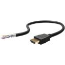 Goobay HDMI kabelis 47575, 3 m, 8K@60Hz, 4K@120Hz, HDCP 2.2, 48 Gbit/s, apaļ&scaron;, melns