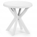 &Uuml;mmargune laud Don 70cm valge plastik