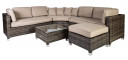 Комплект садовой мебели DAWSON стол + угловой диван + тахта 12800 HOME4YOU