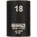 DeWALT triecienmuciņa 18mm 1/2 in, 6 punktu izliekta forma, Bi-Heksagon, 38mm garums