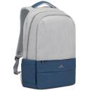 Rivacase Kuprinė 7567GREY/DARKBLUE, 17.3", 150mm, 780g, 1 priekinė ki&scaron;enė, USB prievadas, atsparus vandeniui, 2 &scaron;oninės ki&scaron;enės