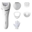 Philips Series 8000 epilators mitrai un sausai epilācijai ar keramikas diskiem bezvadu darbība 40min 2 ātrumi 7 piederumi BRE715/00