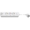 Goobay pagarinātājs 41264, 3 kontaktligzdas, 1.5 m, AC 230 V, AC 250 V, 3680 W, 2 x USB