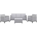 Keter Aia m&ouml;&ouml;bli komplekt Scandi Forma 3 Seater Set 29214710ECN, 2xTool 67,7x77,5x68cm, Laua 51,6x40,0x74,7cm, Diivan 180,2x77