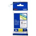 Brother TZe-111 laminaatlint, TZE111, 8 m, 6 mm, must selge, otsene termiline, TZ, 1 kassett