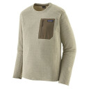 Patagonia jaka R1 AIR Crew M, PATAGONIA, 0198077509899, 5.7-oz 100% recycled polyester jacquard fleece, Svars: 278g, krāsa: PELICAN