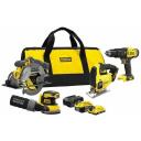 Stanley T&ouml;&ouml;riistakomplekt SFMCK412MDS-QW, 18V, 1x2Ah, 1x4Ah, 4-osaline juhtmeta komplekt, liitium-ioonaku s&uuml;steem