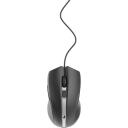 Gembird USB lazerinė pelė MUS-GU-02, 2400 DPI, 6 mygtukai, lazerinis jutiklis, maitinimo laidas, kompakti&scaron;ka, juoda