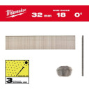 BEZGALVAS NAGLAS, 18 G, PLĀNA GALVIŅA, INOX 18G / 32 MM / SC3 - 5.000 PC, 4932492561 MILWAUKEE