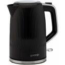 Gorenje Veekeetja K17DPB, 1.7 L, 2200 W, Plastmass, Roostevaba teras, 360&deg; p&ouml;&ouml;ratav alus, Must