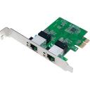 Logilink tīkla karte PCI Express 2x Gigabit LAN PC0075, 2x Gigabit Ethernet, 1000 Mbit/s, vadu savienojums