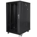 Lanberg Vaba seisev kapp FF01-6822-12B, 600x800mm, 22U, 800kg, must, 4 ventilaatorit, karastatud klaas, teras