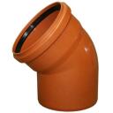 Instalplast PVC ārdarbu kanalizācijas līkums 8029139, 160mm, 45&deg;, oranži brūna, PVC-U, pH 2-12, līdz +40&deg;C