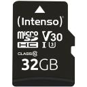 Intenso atminties kortelė microSDHC 3433480 32 GB, skaitymo greitis 100 MB/s, ra&scaron;ymo greitis 45 MB/s, UHS 3, V30