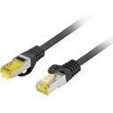 Lanberg Patchcord kabelis 0.5m PCF6A-10CU-0050-BK, 27AWG, 6.0mm, CU, LSZH, līdz 500MHz, līdz 10Gbps