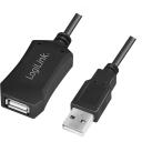 Logilink USB 2.0 atkārtotāja kabelis UA0001A, 5 m, 480 Mb/s, aktīvs kabelis, divkār&scaron;s ekranējums