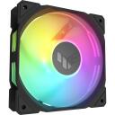 Asus Datora ventilators TR120 ARGB Reverse 90DA00D0-B09000, 120mm, 76.3 cfm, 2.75 mmH2O, 2200 RPM, 16 LED, melns