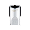 &frac14;&Prime;HROMĒTI UZGRIEŽŅU SKRŪVĒ&Scaron;ANAS UZGAĻI AR ČETRIEM PLAKANIEM&trade; SĀNIEM, 1/4 DRIVE SOCKET - METRIC STANDARD - 11 MM, 4932478319 MILWAUKEE