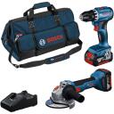 Bosch Puuremasin GSR 18V-45, GWS 18V-8, 0615A5007N, 18V, 4Ah, 2 akut, Laadija, Karp