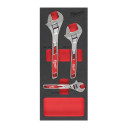 PIELĀGOJAMS UZGRIEŽŅU ATSLĒGU KOMPLEKTA PUTU MATERIĀLA IELIKTNIS, ADJUSTABLE WRENCH SET FOAM INSERT - 3 PC, 4932492397 MILWAUKEE
