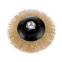 Kooniline messinghari, lainelised harjased 100mm K100-L DNIPRO-M