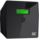 Green Cell UPS 1000VA 600W PowerProof UPS03, 1000 VA, 600 W, 4 AC lizdai, 2 x RJ-45, 1 x USB, 2 x 12V/7Ah