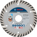Dimanta grie&scaron;. disks * Universal 115x22.23 mm, Mazām leņķa slīpma&scaron;īnām PRO MULTI MATERIAL DIMANTA GRIEZĒJDISKS, 2608615057, BOSCH