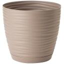 Form Plastic Lillepott 4347493, 90mm, 110mm, pruun, &uuml;mmargune, plastmass, koos alusega