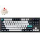 Keychron Q3M-M1 klaviatuur, 80% TKL, 2.4 GHz, Bluetooth 5.1, RGB LED, mehaanilised l&uuml;litid, 1000 Hz, PBT klahvid