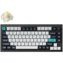 Keychron Klaviatuur Q1M-M4 RGB, 81 nuppu, 2.4 GHz, Bluetooth 5.1, mehaanilised l&uuml;litid, PBT klahvid, 1000 Hz, must