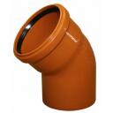 Instalplast Ārējās Kanalizācijas Līkums 8021089, 110mm, 45&deg;, SN8, oranža, PVC