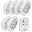 Maclean Lamp MCE165, 6 tk, 5 LED, 3xAAA, valge, modernne, kinnitatav m&ouml;&ouml;blile, plastmass