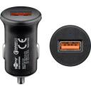 Goobay ātrās uzlādes QC3.0 USB automa&scaron;īnas lādētājs 45162, 18W, 1xUSB 2.0, 12-24V, melns, aizsardzība pret pārslodzi