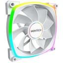 Montech Datora korpuss ventilators RX140PWMWHITE, 140mm, 4-pin, 5V, 1760RPM, 27.9dB, RGB apgaismojums, 0.5m kabelis