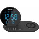 Blaupunkt Radio pulkstenis CR85BK, 0.200 kg, 253 mm, 71 mm, 45 mm, CR2032, Modinātājs, Temperatūra, USB, Bezvadu uzlāde