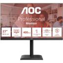 Aoc LCD monitors U27E4CV, 27", 3840 x 2160 px, 400 cd/m&sup2;, 60 Hz, 4 ms, 2xHDMI, USB-C PD 90W, IPS, melns